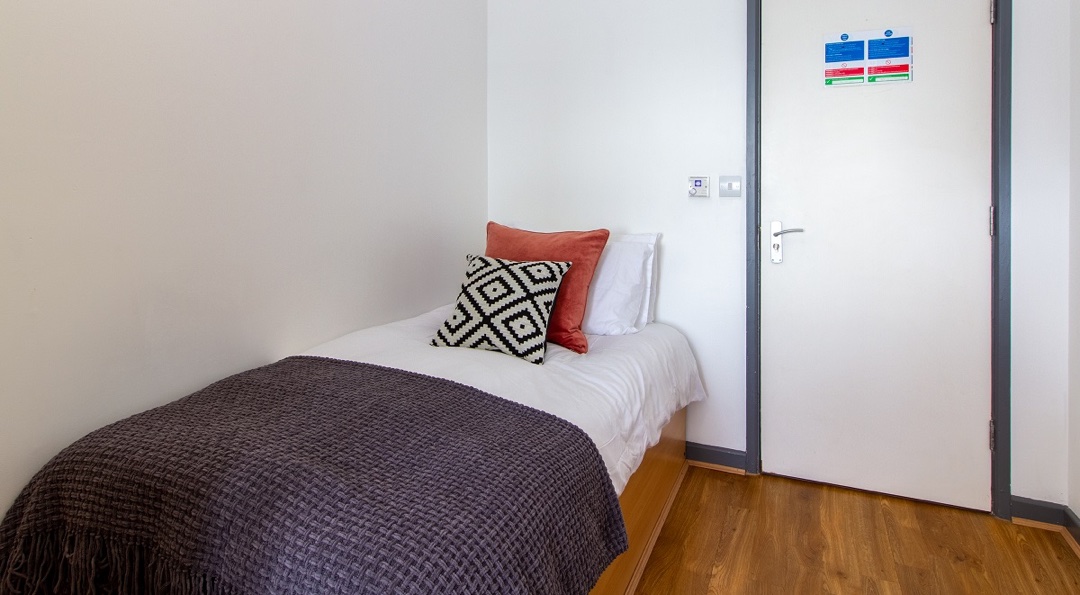 Alexandra Hall Aberystwyth Bronze Single Room Bedroom
