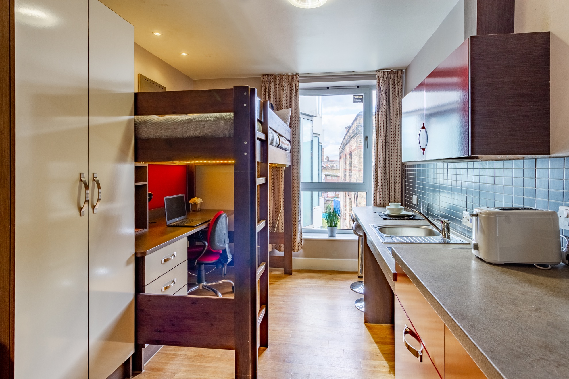 Hawley Crescent London Silver Twin Studio Bedroom