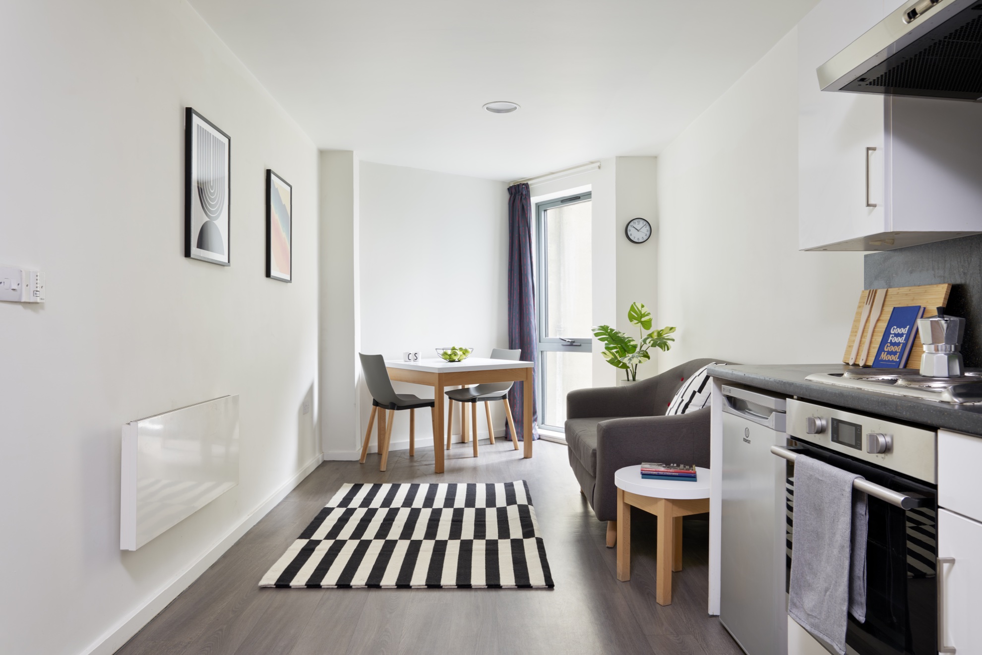Sharman Court Silver 1 Bed Apartment Living Area