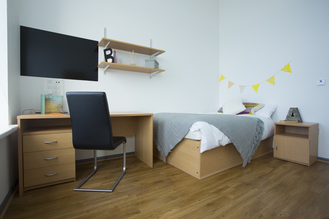 Alexandra Hall Aberystwyth Gold Double Room Bedroom 1