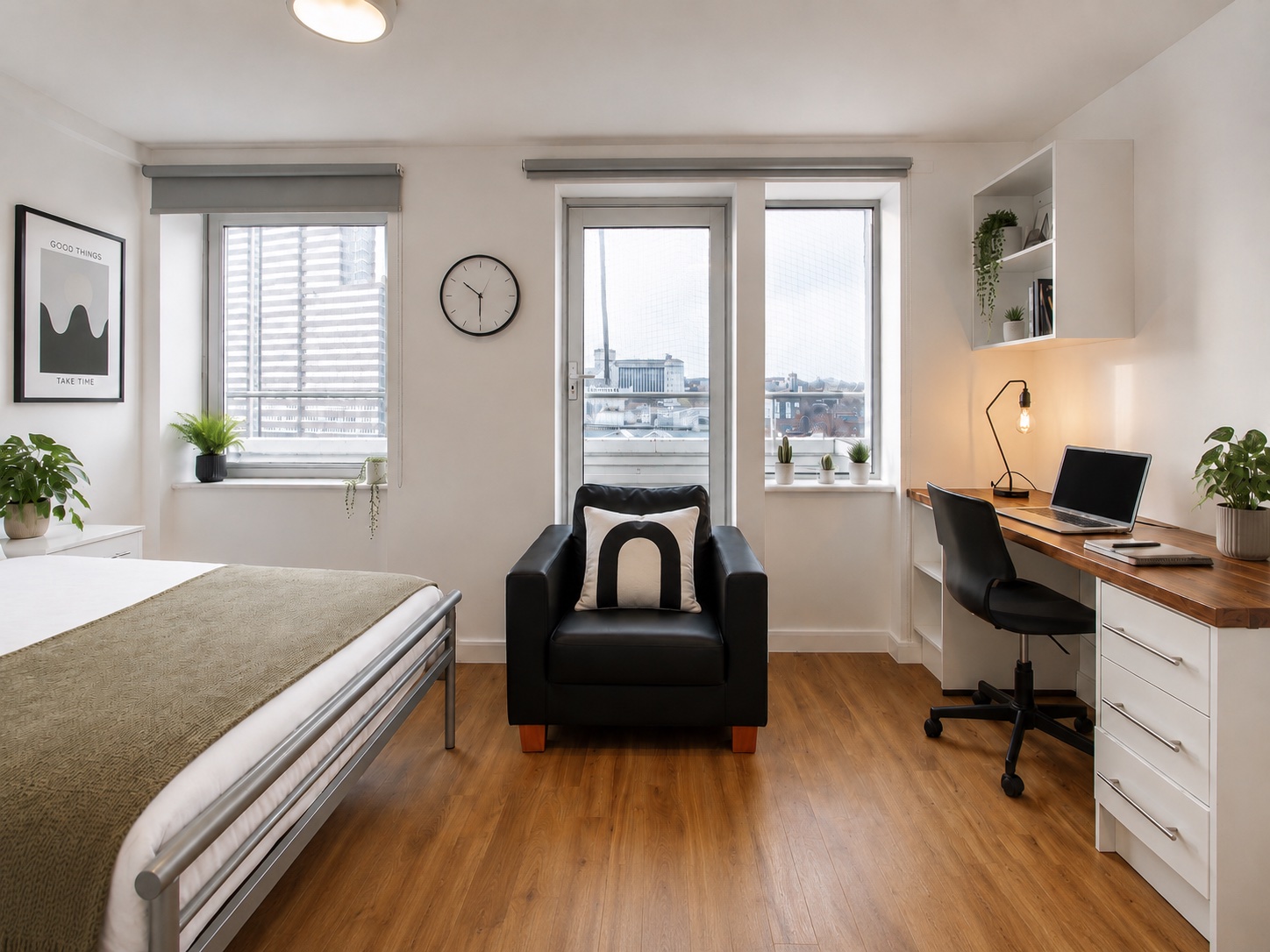The Glasshouse Nottingham Gold 1 Bed Apartment Bedroom