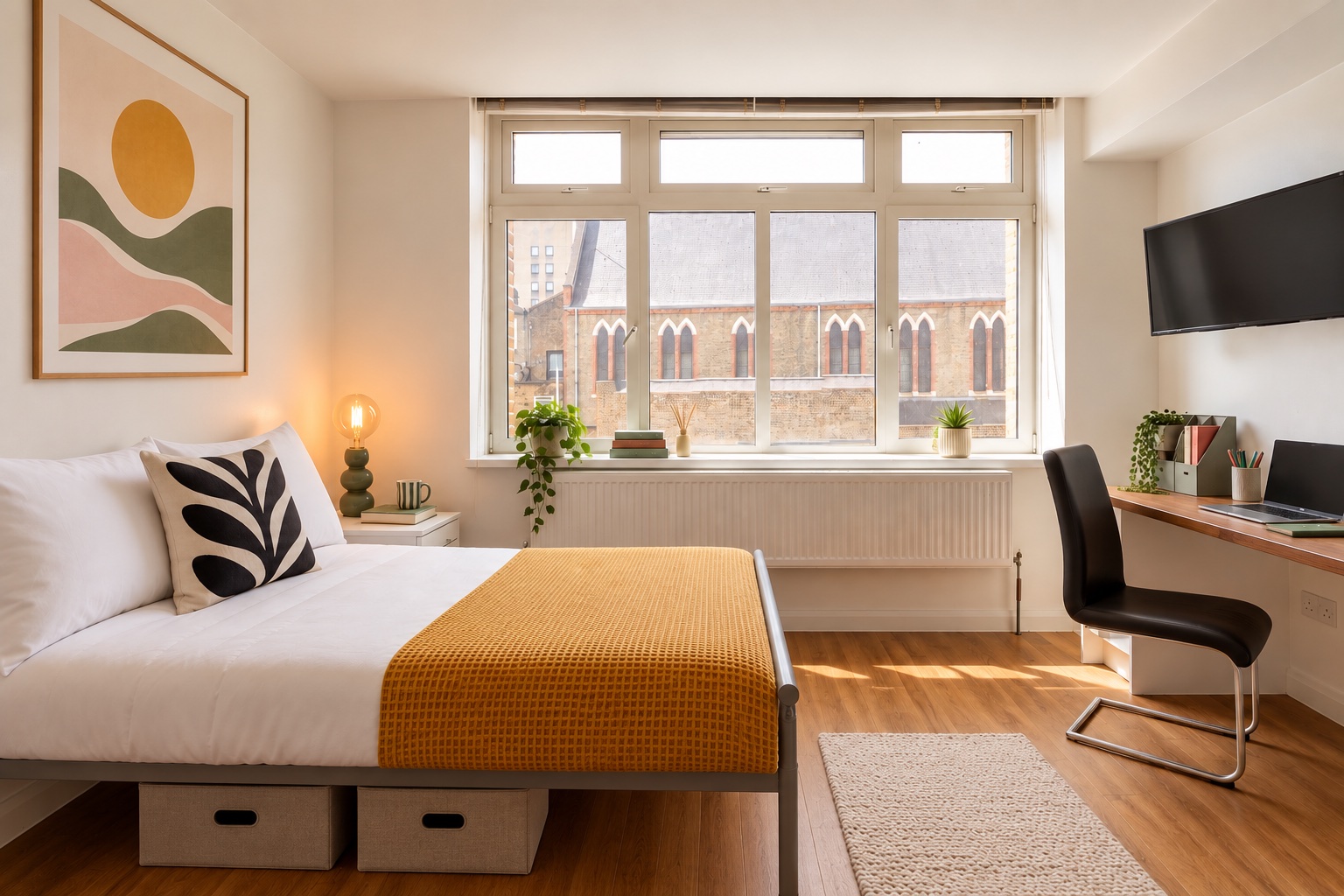 Garrow House London Gold Studio Bedroom