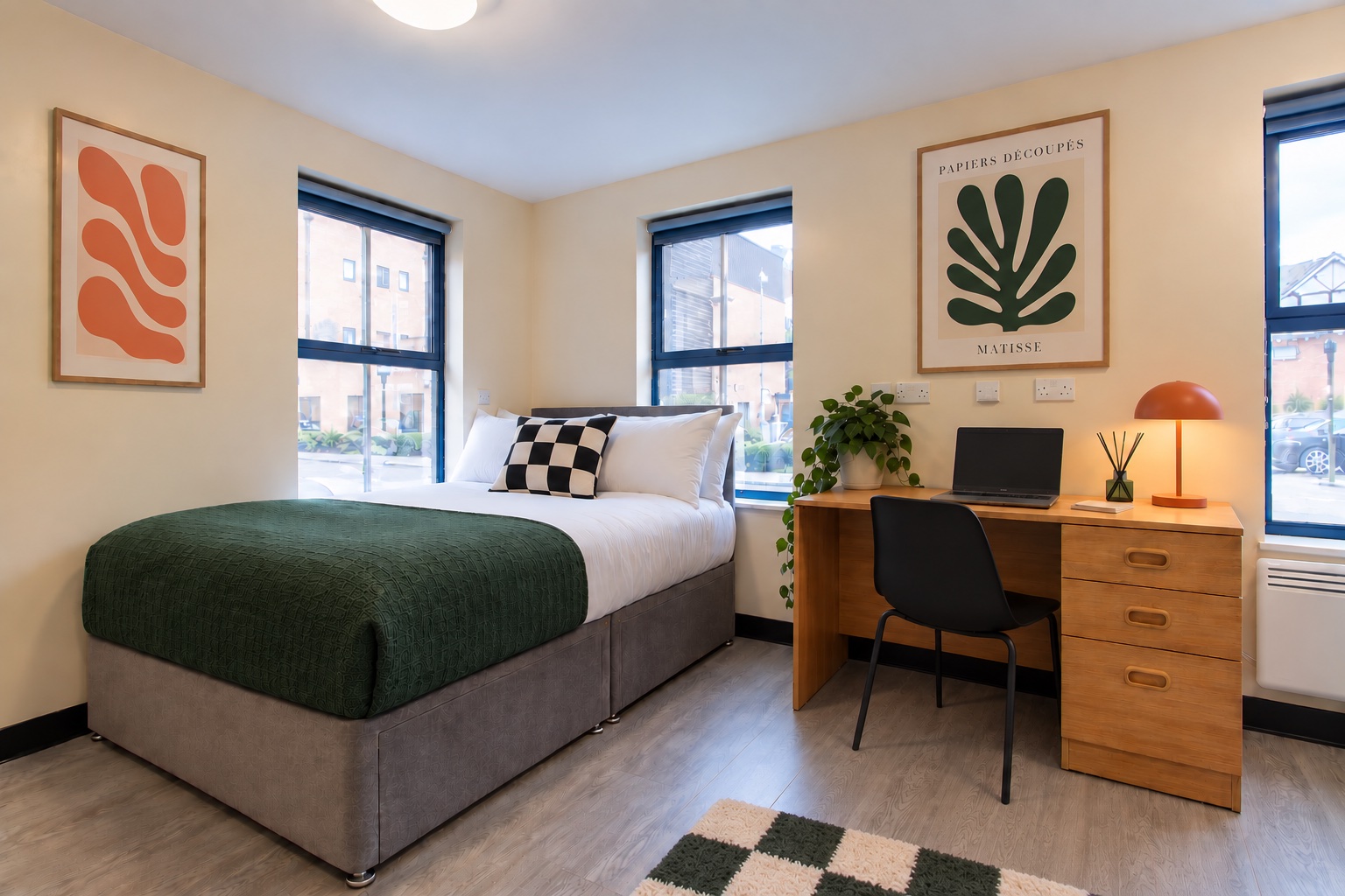 Ben Russell Court Leicester Silver Studio Bedroom