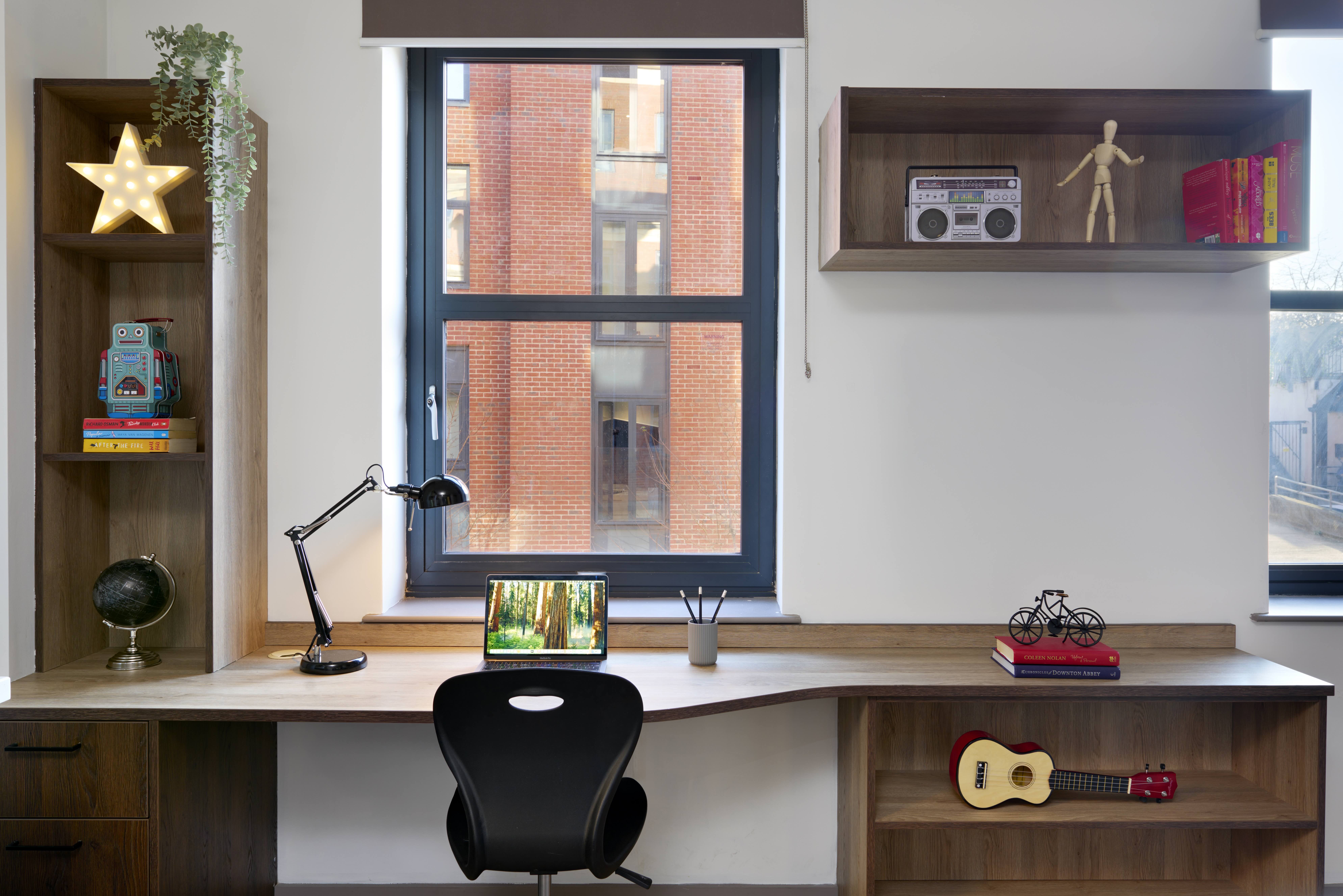 student castle reading gold studio desk